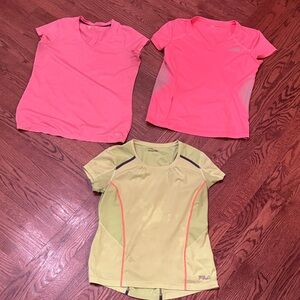 Fila Yellow and Pink Athletic T-Shirts Trio